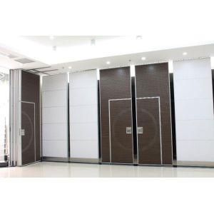 Sound Proofing Hotel Folding Partition Walls With Rails And Rollers