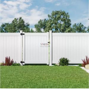 White PVC Privacy Fence 6ftHx8ftW for Home Garden