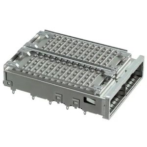 China 2227103-1 ZQSFP+ 1x2 Cage Assembly With Heat Sink 28 Gb/S on sale