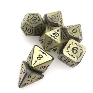 Buy cheap Antiwear Exquisite Carving Core Dice Polyhedron Ancient Bronze Metal Dice Set from wholesalers