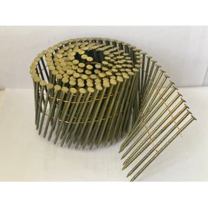 Buy cheap Yellow Galvanized Coil Nails For Pallet Wood Construction from wholesalers