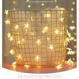 Buy cheap Indoor Star String Lights Decoration for Girls Bedroom Wall Wedding Ramadan Led Extendable Waterproof Twinkle Lights 8 Modes from wholesalers