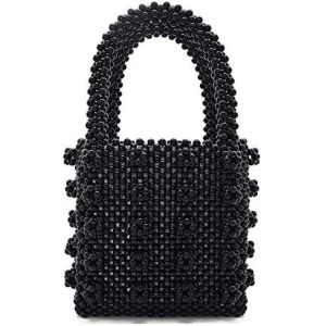 Buy cheap MIUCO WOMENS BEADED HANDBAGS HANDMADE WEAVE CRYSTAL PEARL TOTE BAGS from wholesalers