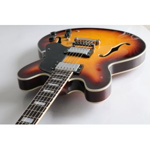 Buy cheap New style tobocco burst Gold hardware shark fin hollow Electric Guitar The hollow jazz guitar from wholesalers