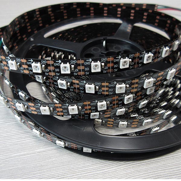 Buy cheap 5V WS2812b Black PCB Strips Light RGB from wholesalers