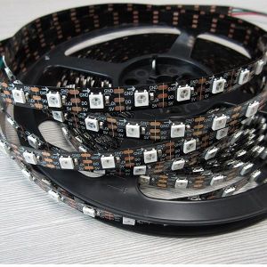 Buy cheap 5V WS2812b Black PCB Strips Light RGB from wholesalers