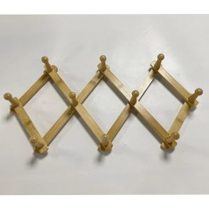 Buy cheap 86.68x17x5cm BAMBOO Wall-mounted Multi-hook Storage Clothing Protection Retractable Ledge from wholesalers