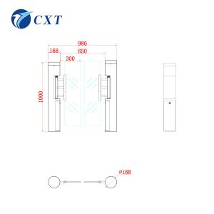 Intelligent Swing Barrier Gate Anti Collision Acrylic Access Control Turnstile