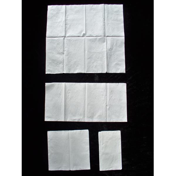 Quality Zero Bleaching White 1 Ply 17gsm Paper Napkins Customised Package for sale