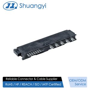 SATA 22P Female Connector | 32-Wire Solder Type 180° G/F Gold Plated |