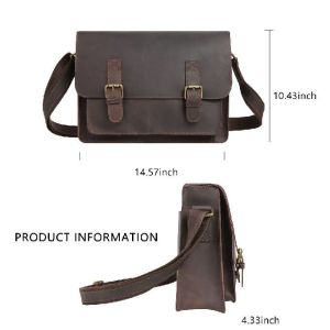 Buy cheap Brown Retro First Layer Cowhide Satchel Shoulder Bag from wholesalers