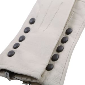 Buy cheap New design white leather gloves with 5 buttons from wholesalers