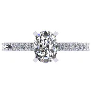 Buy cheap Round Cut 1.5 Carat Oval Diamond Ring 2.45g Weight OV8×6MM Size For Engagement from wholesalers