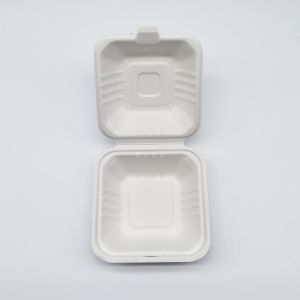 Buy cheap 6 Inch Biodegradable Take Out Containers , White Biodegradable Clamshell Packaging from wholesalers