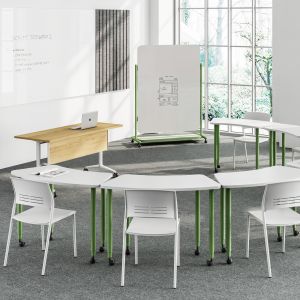 FLEX Practicality Modular Conference Tables On Wheels For Collaborative Training