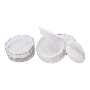 Buy cheap Unique and customizable cosmetic packaging for loose powder with flower and marble craft design from wholesalers