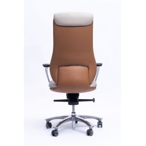 Leather Executive Revolving Chairs Height 1200-1260mm For Office
