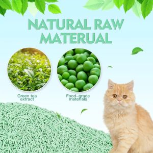 Buy cheap ODM Sustainable Organic Green Tea Cat Litter Quick Clumping Dust Free Flushable from wholesalers