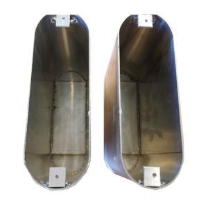 Buy cheap Custom Made Aluminium Boxes Fabrication Welded Bottom Oval Rolled from wholesalers