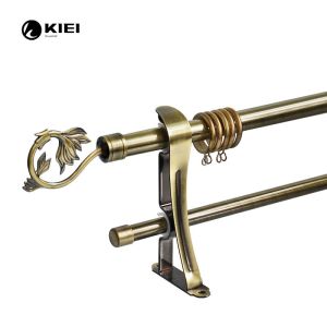 Buy cheap Doouble Bracket 25/19MM Pipe Style Curtain Rods With Patterned from wholesalers