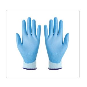 Buy cheap Laboratory Examination Blue PU Palm Coating HPPE 18 Gauge Cut Resistant Safety Gloves from wholesalers