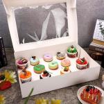 Buy cheap Paperboard Window Bakery Box Rectangle Cake Cardboard Treat Box With Window Baker from wholesalers