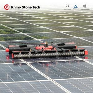 Buy cheap Remote Control Solar Panel Cleaning System Crawler Robot for PV Power Dust Removal Solar Farm Solution from wholesalers