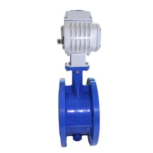 Motorized Actuated Cast Iron Flanged Electric Ventilation Butterfly Valve for