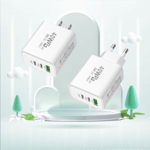 Buy cheap 40W 3 Port Fast Charging USB C Wall Charger Dual USBC Power Adapter QC Wall Plug Multiport Brick Type C Block from wholesalers