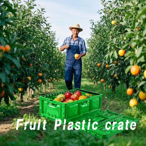 40 litre Mesh Plastic Foldable Crate Stackable Moving Box Storage Bins Fruits