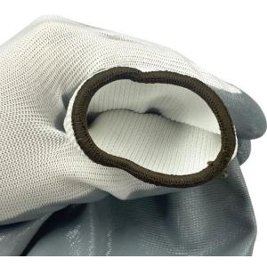 13 gauge polyester nylon liner palm smooth nitrile coated work gloves safety