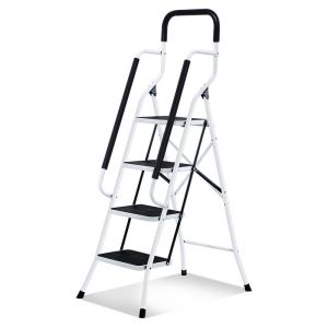 Warehouse Moveable Multi Tiers American Style Step Ladder Trolley