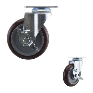 Buy cheap Medium Duty 5  PU Swivel Casters With Side Brake Customize from wholesalers