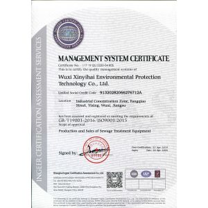 Wuxi Sinoprs Ecotech Co., Ltd Certifications
