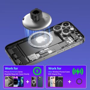 Customizable Running Light Car Phone Holder With Strong Magnetic Suction And One