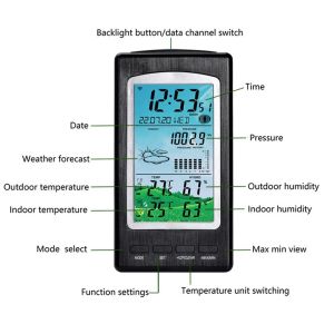 WS1070C Household Wireless Thermometer And Hygrometer With Moon Phase And