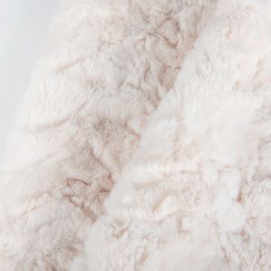 Home Bed Soft Faux Fur Fabric for Women's Winter Coat Polyester Stripe Embossing