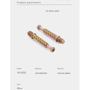 Buy cheap 40mm Steel Minifix Connecting Bolts With Cam, Furniture Connector For Panel Furniture from wholesalers