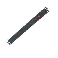 China Rack Mounted 6 Way PDU Network Cabinet Accessories Double Breaker Switch Functions Control for sale