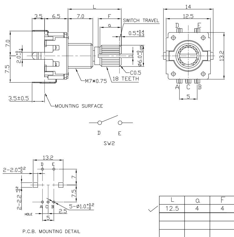 Buy cheap 12mm Metal Shaft Rotary Encoder With Screw Thread Speaker Audio from wholesalers