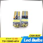 T10 Canbus Led Interior Light Bulbs , 16V 15SMD 4014 Car Interior Light Bulbs