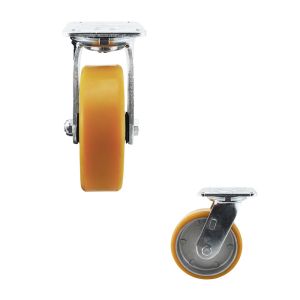 Buy cheap ISO9001 Orange Color 6 Inch 400kg Flat Tread PU Casters from wholesalers