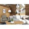Buy cheap Loft Mirror Modern Prefabricated Modular Homes With Four Piece Suit Bedding from wholesalers