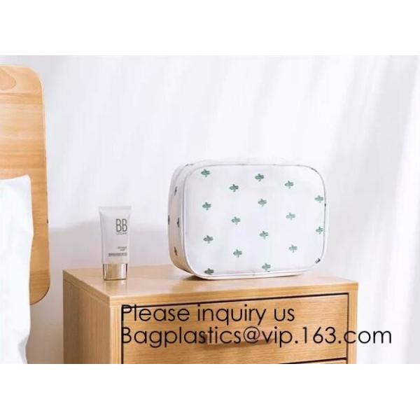 Stylish Black Makeup Brush Organizer Cosmetic Bag Storage Bag With Handle For