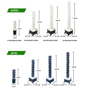 4/8/10/12 Layers Indoor Soilless Hydroponic System Grow Tower Column For Home