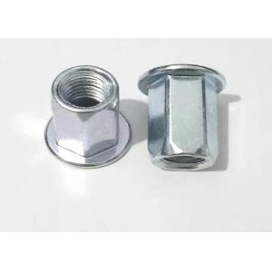 Buy cheap Various Sizes M12 Class 10.9 12.9 Hex Hexagon Flat Head Blind Rivet Nut Blue Zinc Plating Coating INCH Measurement System from wholesalers