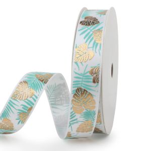 Buy cheap Printed Decoration Ribbon Bow Christmas Gift Decoration 15 Mm Satin OEM custom ribbon gilding ribbon from wholesalers