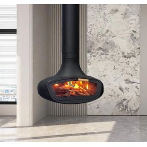 Buy cheap fireplace customized decorative suspended stove wood burning from wholesalers
