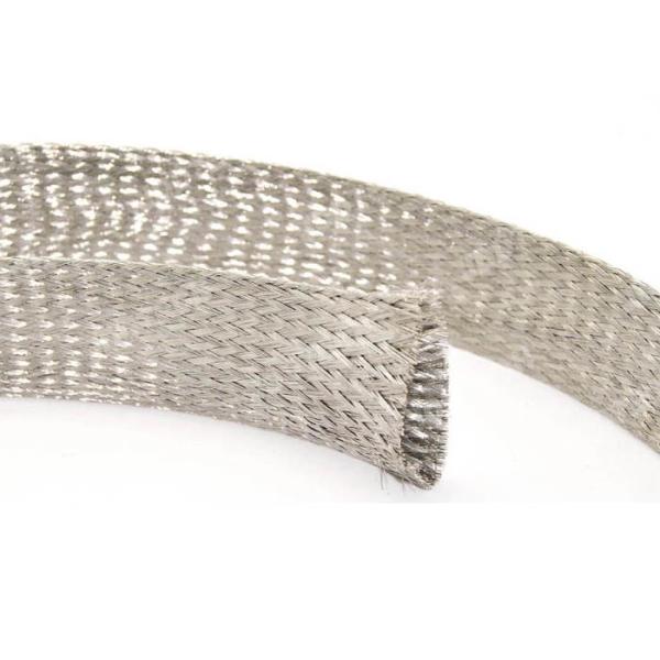 Automobile Tinned Copper Braided Sleeving , Copper Foil Braided Shield Sleeve