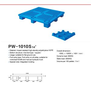 Buy cheap 450pcs MOQ Heavy Duty Stackable Plastic Pallet Nine Foot Style from wholesalers
